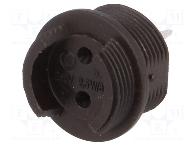 Fuse holder; miniature fuses; Mounting: THT; TE5,TR5; 6.3A; 250V