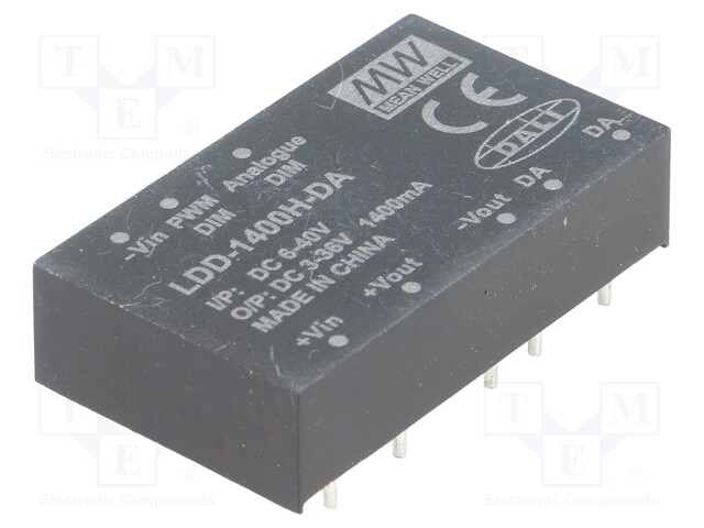 Converter: DC/DC; 50W; Uin: 6÷40V; Uout: 3÷36VDC; Iin: 1280mA; 18g