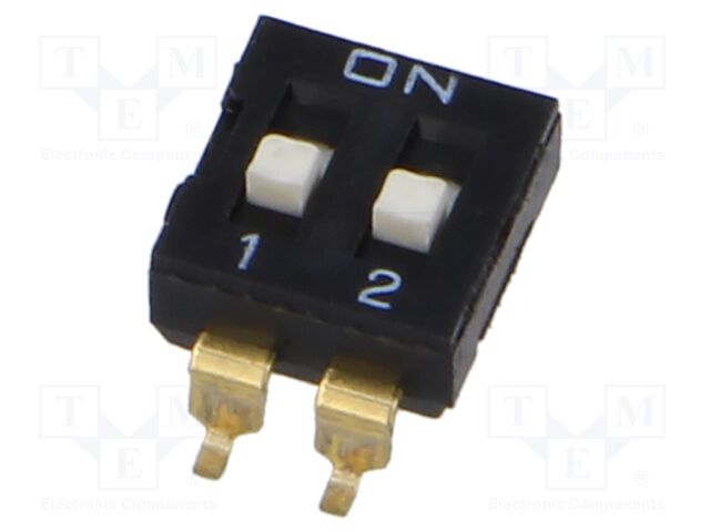 Switch: DIP-SWITCH; Poles number: 2; OFF-ON; 0.025A/24VDC; Pos: 2
