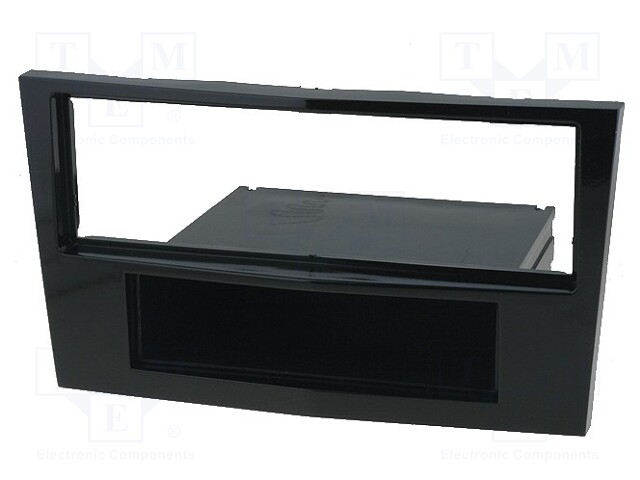 Radio mounting frame; Opel; 1 DIN; black gloss
