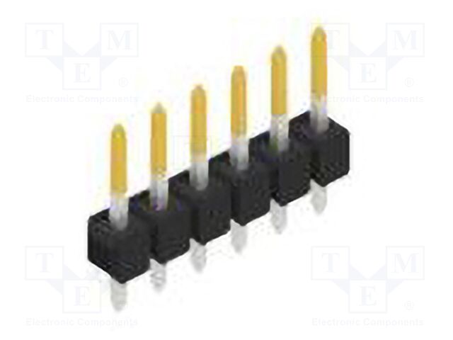Connector: pin strips; pin header; male; PIN: 6; 2.54mm; THT; 1x6