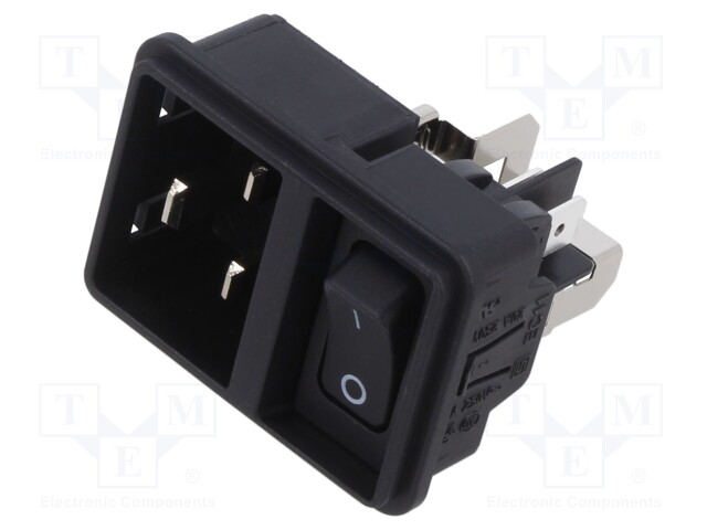 Connector: AC supply; socket; male; 16A; 250VAC; IEC 60320; max.2mm