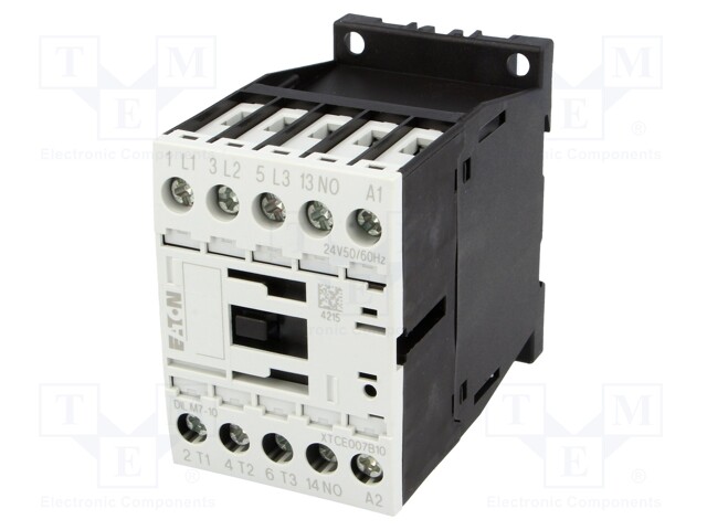 Contactor: 3-pole; NO x3; Auxiliary contacts: NO; 24VAC; 7A; DILM7