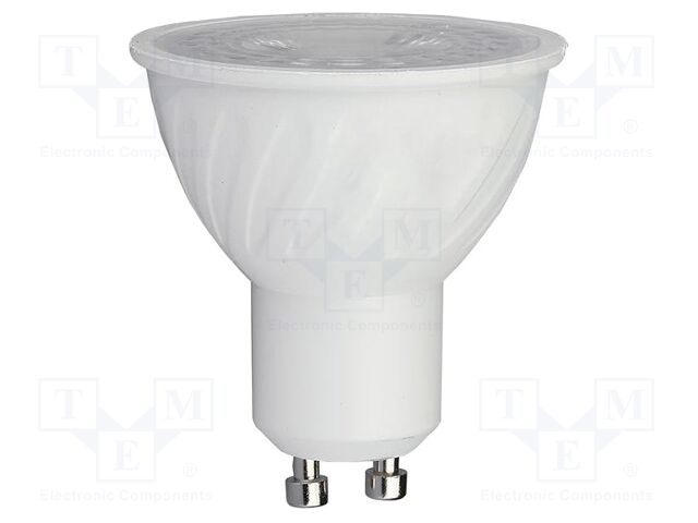 LED lamp; white warm; GU10; 220÷240VAC; 345lm; P: 4.5W; 38°; 3000K
