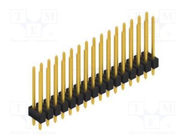 Connector: pin strips; pin header; male; PIN: 32; 2.54mm; THT; 2x16