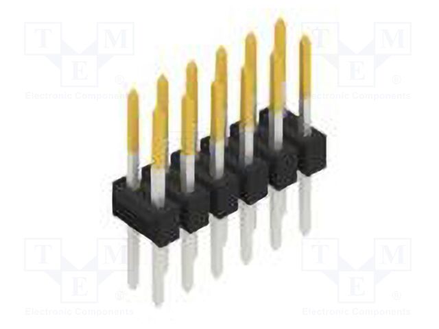 Connector: pin strips; pin header; male; PIN: 12; 2.54mm; THT; 2x6