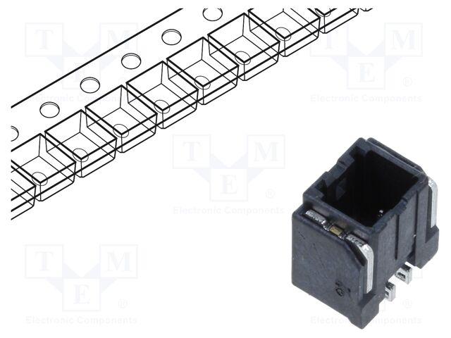 Connector: wire-board; DF51K; vertical; male; on PCBs; socket; SMT