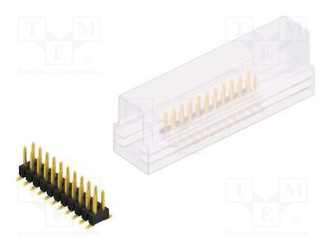 Connector: pin strips; pin header; male; PIN: 22; 2.54mm; SMT; 2x11