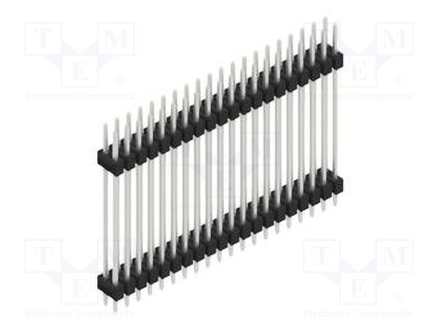 Connector: pin strips; pin header; male; PIN: 40; 2.54mm; THT; 2x20