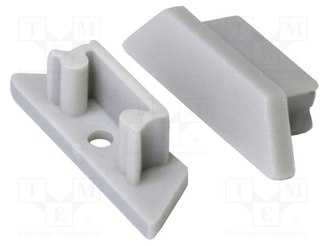 Cap for LED profiles; grey; ABS; Application: ARC12