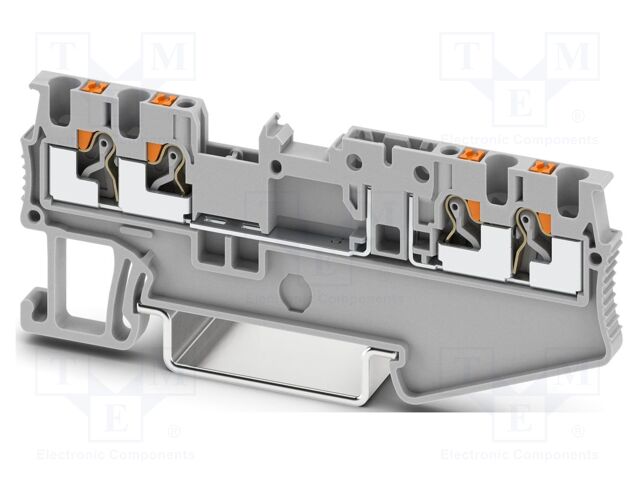 Splice terminal: rail; PA; L: 30.5mm; terminals: 4; W: 3.5mm