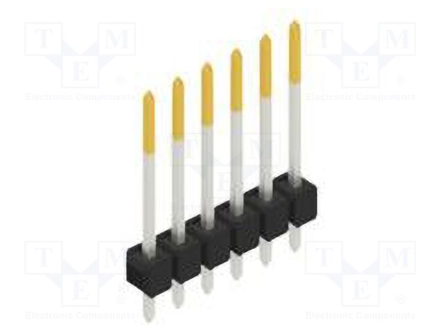 Connector: pin strips; pin header; male; PIN: 6; 2.54mm; THT; 1x6