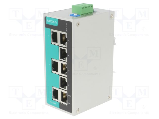 Switch Ethernet; unmanaged; Number of ports: 8; 9.6÷60VDC; EDS