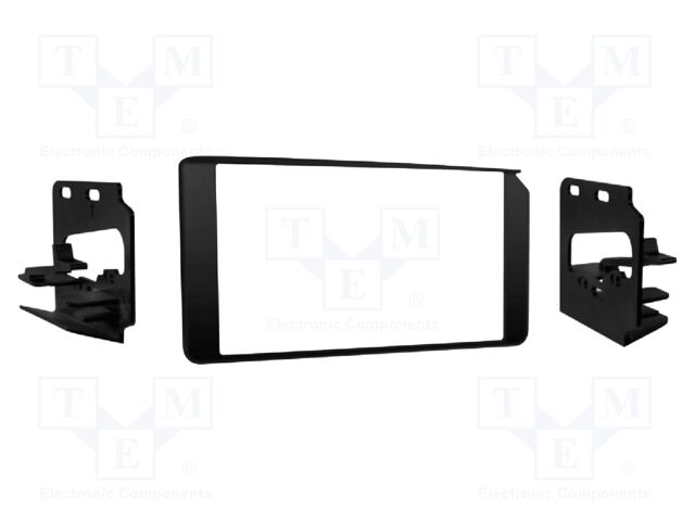 Radio frame; Cadillac,Chevrolet,GMC; 2 DIN; black