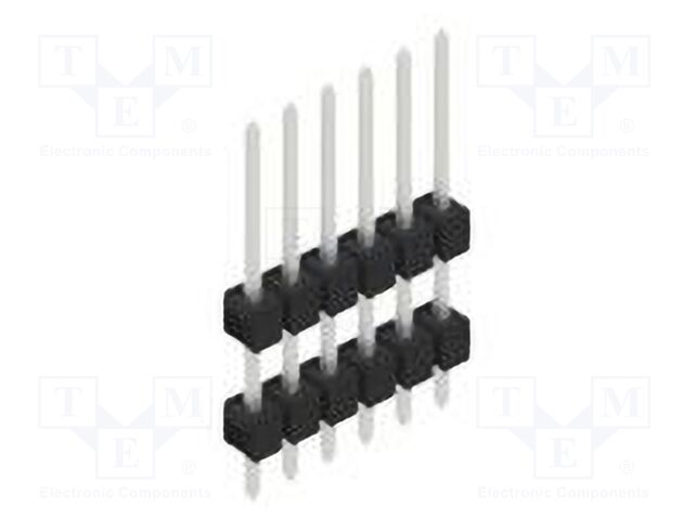 Connector: pin strips; pin header; male; PIN: 6; 2.54mm; THT; 1x6