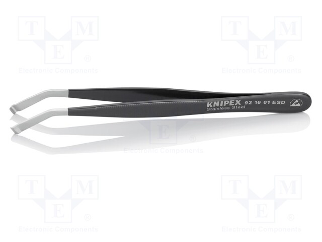 Tweezers; Tweezers len: 120mm; Blades: straight; ESD