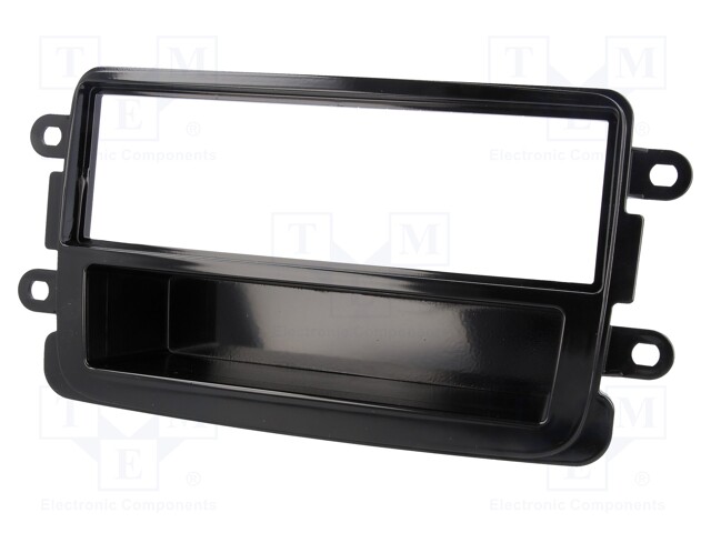 Radio mounting frame; Dacia; 1 DIN; black gloss