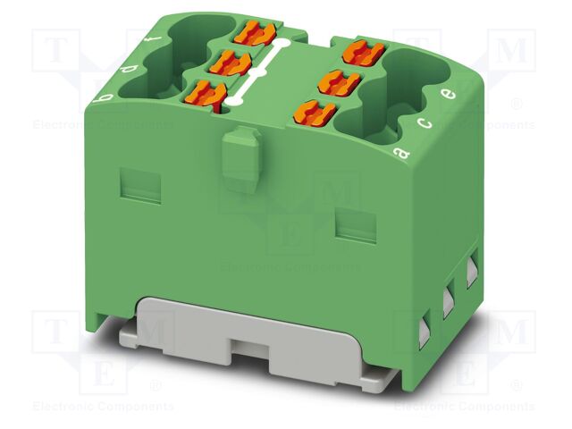 Splice terminal: rail; 17.5A; 450V; push-in; PA; L: 17.7mm; W: 12.5mm