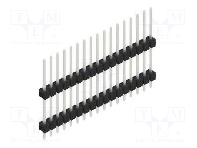 Connector: pin strips; pin header; male; PIN: 17; 2.54mm; THT; 1x17