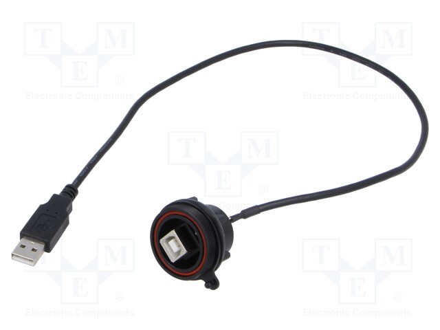 Connector: USB B; socket; PIN: 4; threaded joint; USB Buccaneer