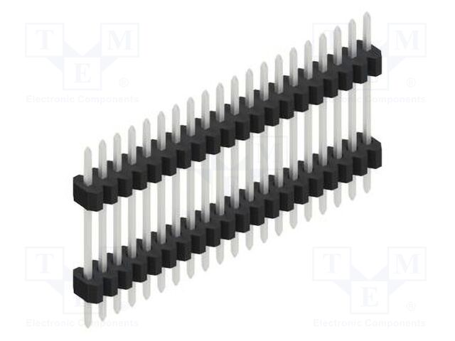 Connector: pin strips; pin header; male; PIN: 20; 1.27mm; THT; 1x20