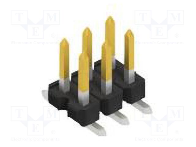Connector: pin strips; pin header; male; PIN: 6; 2.54mm; SMT; 2x3
