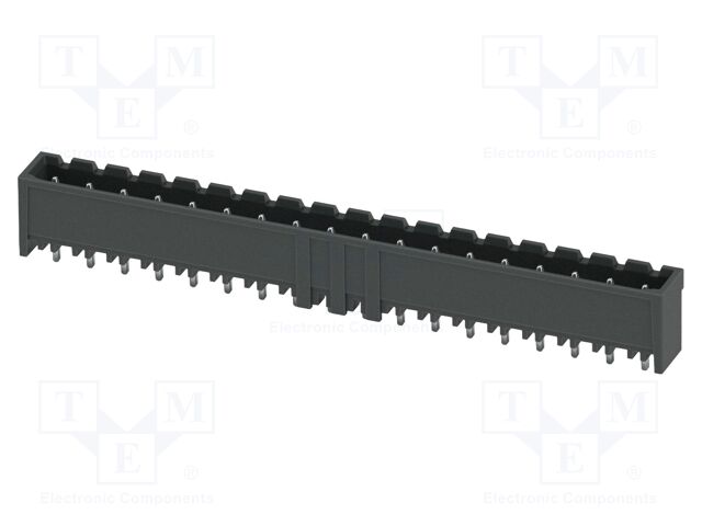 PCB headers, nominal cross section: 2.5 mm2, color: black, n