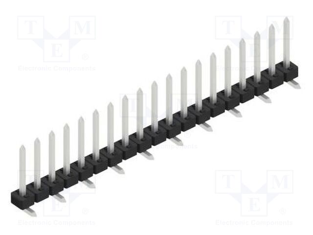 Connector: pin strips; pin header; male; PIN: 19; 2mm; SMT; 1x19