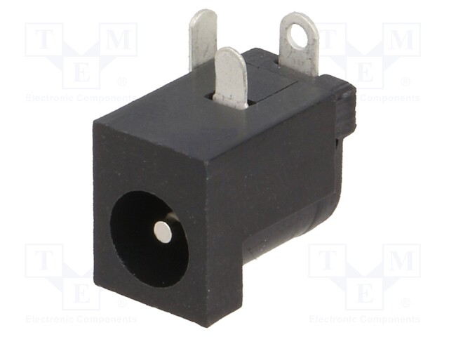Socket; DC supply; male; 5,5/2,1mm; with on/off switch; on PCBs
