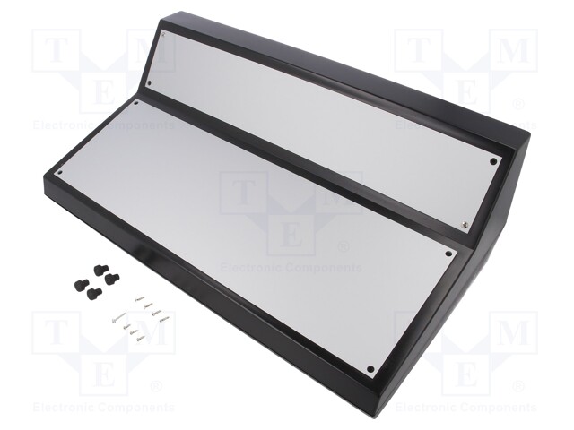 Enclosure: desktop; ABOX; X: 400mm; Y: 230mm; Z: 147mm; ABS; black