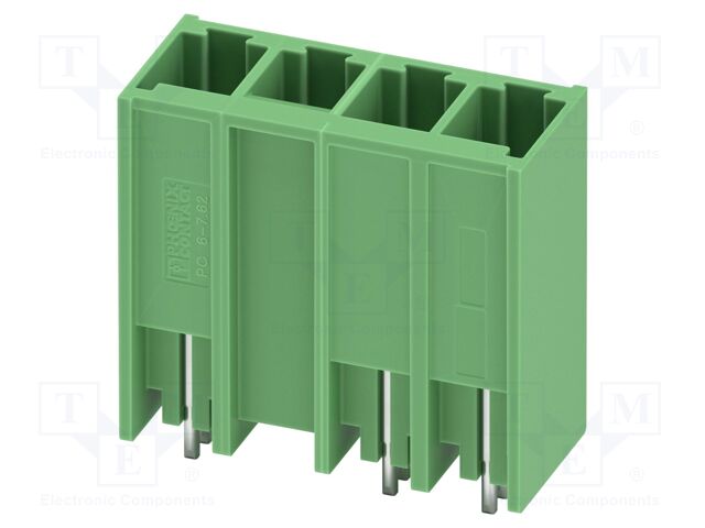 PCB headers, nominal cross section: 6 mm?, color: green, nom