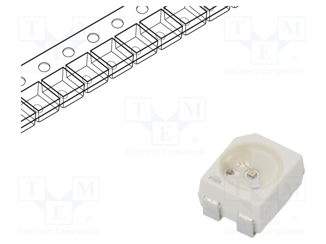 LED; SMD; PLCC4; green; 3780÷7560mlm; 1120÷2800mcd; 3.2x2.8x1.8mm