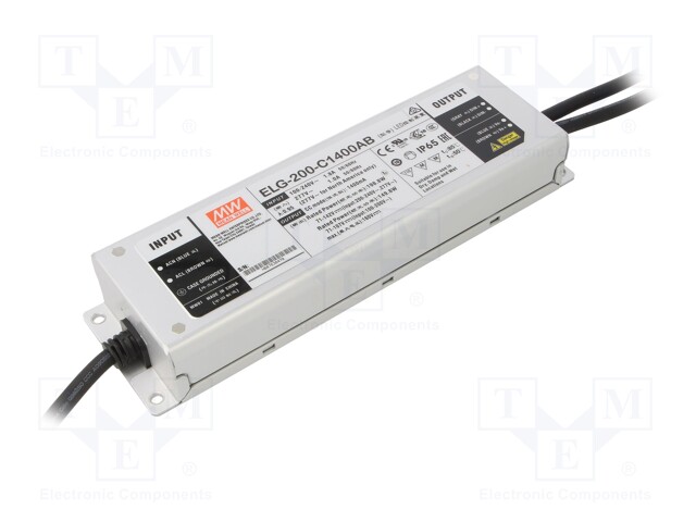 Power supply: switched-mode; LED; 198.8W; 71÷142VDC; 700÷1400mA