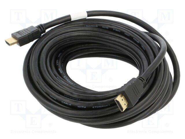Cable; HDMI 1.4; HDMI plug,both sides; PVC; 10m; black; Core: CCS
