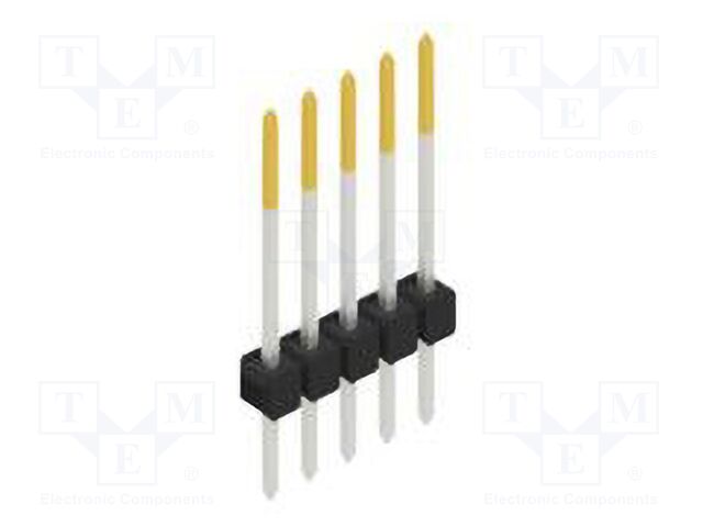 Connector: pin strips; pin header; male; PIN: 5; 2.54mm; THT; 1x5