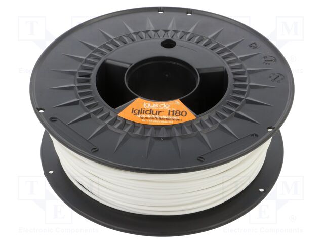 Filament: iglidur® I180-PF; for printing bearings; 3mm; white