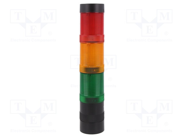 Signaller: signalling column; red/orange/green; 24VDC; 24VAC