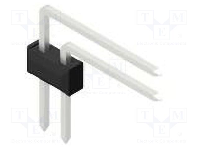 Connector: pin strips; pin header; male; PIN: 2; 2.54mm; THT; 2x1