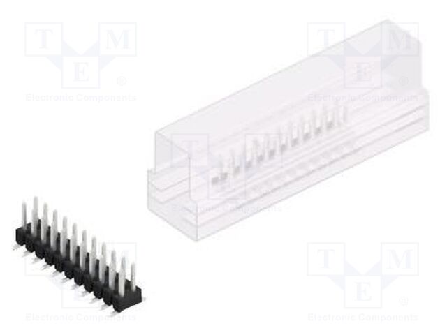 Connector: pin strips; pin header; male; PIN: 22; 2.54mm; SMT; 2x11