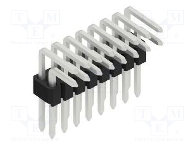 Connector: pin strips; pin header; male; PIN: 16; 1.27mm; THT; 2x8