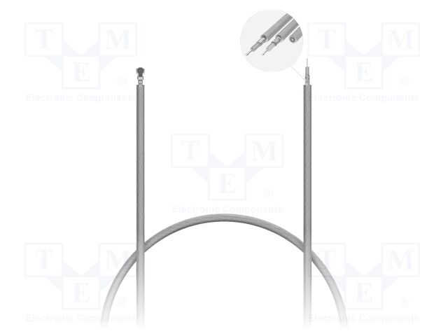 Cable; IPEX MHF 5L,wires; grey; angled; -40÷85°C; 250mm; 50Ω
