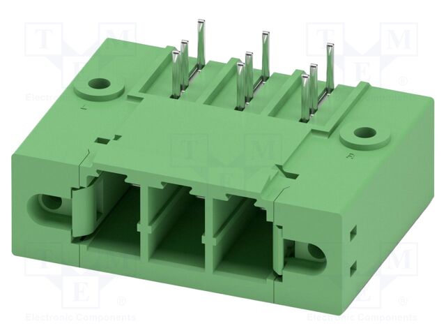 PCB headers, nominal cross section: 6 mm?, color: green, nom