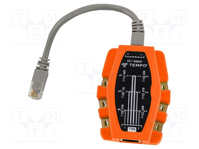 Test adapter; RJ11 plug; 52051671