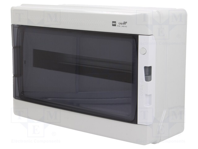 Enclosure: for modular components; IP65; light grey; ABS; 400V
