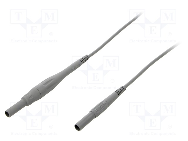 Connection cable; PVC; 2m; grey; 8A; 1kV; Cond.cross sec: 1mm2