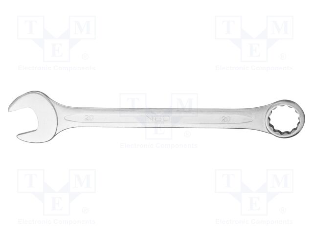Wrench; combination spanner; 20mm; Chrom-vanadium steel; L: 240mm