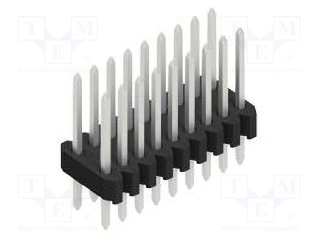 Connector: pin strips; pin header; male; PIN: 18; 1.27mm; THT; 2x9