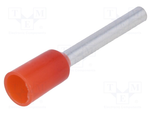 Bootlace ferrule; insulated; copper; Insulation: polyamide; 1mm2