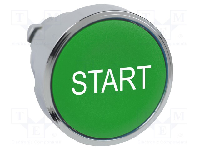 Switch: push-button; Stabl.pos: 1; 22mm; green; Illumin: none; IP66