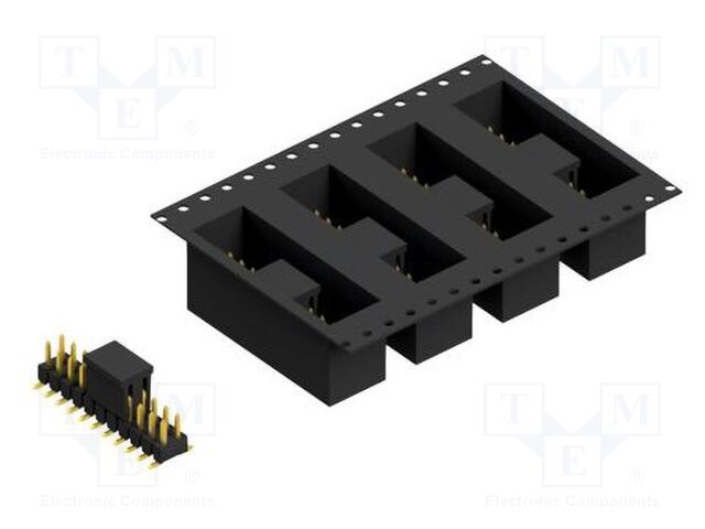 Connector: pin strips; pin header; male; PIN: 22; 2.54mm; SMT; 2x11